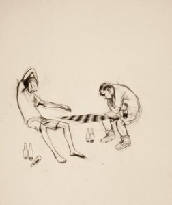 utside the One Armed Snake), 2009, lithographic print 51cmx42.5cm