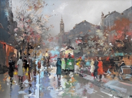 branko-dimitrijevic-boulevard-oil-on-canvas-45x60cm