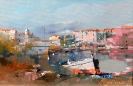 branko-dimitrijevic-boat-oil-on-canvas-20x30cm